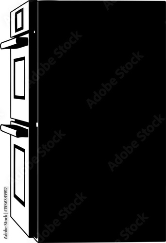 Kitchen wall oven figure built into the cabinetry