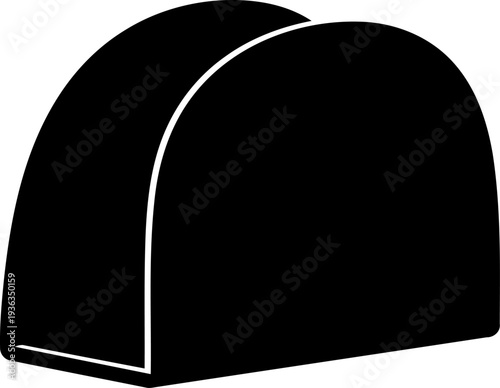 Minimalist bread bin silhouette for kitchen counter storage