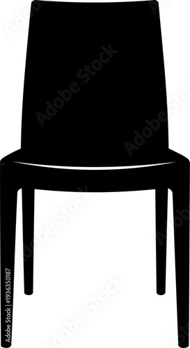 Minimalist modern plastic chair figure for contemporary interiors