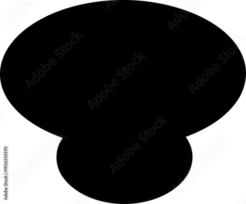 Round upholstered pouf or low ottoman seat silhouette