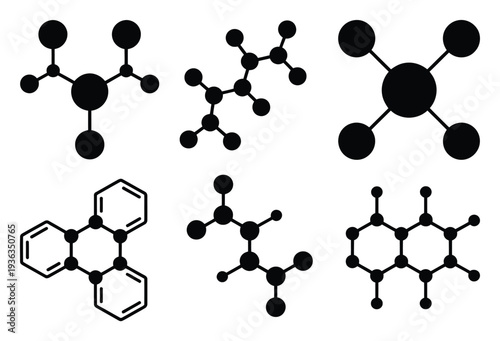 Collection of Molecular Structure Diagrams and Chemical Formulas