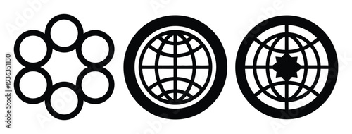 Geometric Symbol Set Abstract Modern Vector Illustration