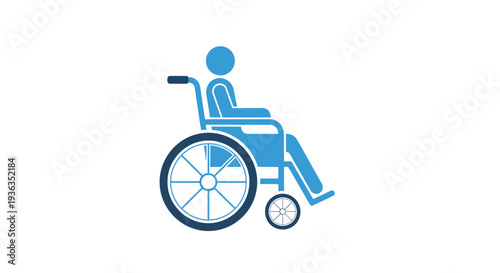 Person in Wheelchair Icon, Accessibility Symbol, Healthcare Concept