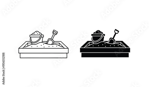 Black and white line art illustrations of two mortar and pestle sets on trays with different shading styles