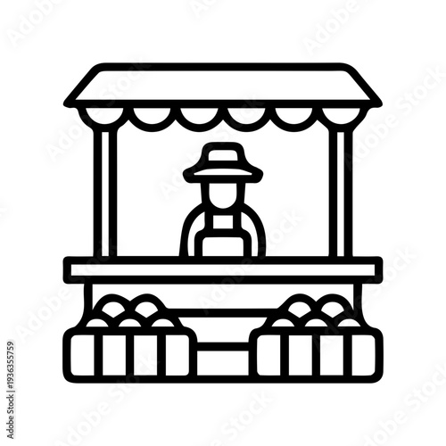 Market Stall Vendor Icon