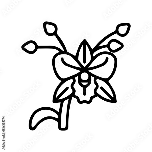Elegant Orchid Blossom Icon