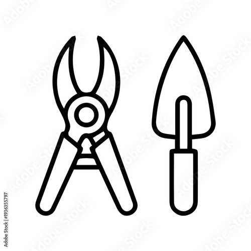 Gardening Tools Line Icon