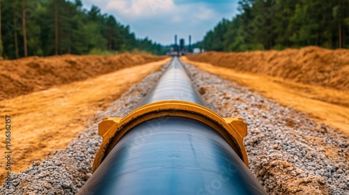 Long-distance natural gas pipeline corridor demonstrating critical infrastructure protection across strategic energy transport landscape.
