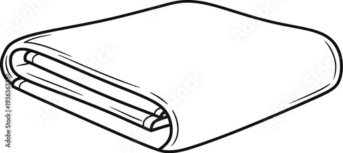 Vector illustration of a rolled up towel