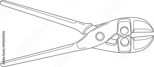 Vector illustration of bolt cutters