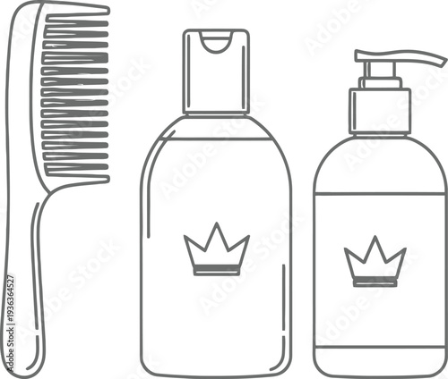 Set of 3 beauty icons vector