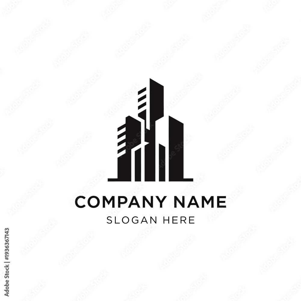 Fototapeta premium Modern City Skyline Logo Design Template.