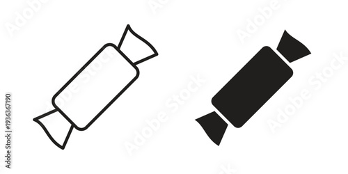 Candy icon linear symbol. Vector Designs.