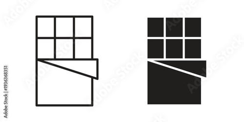 Chocolate icon linear symbol. Vector Designs.