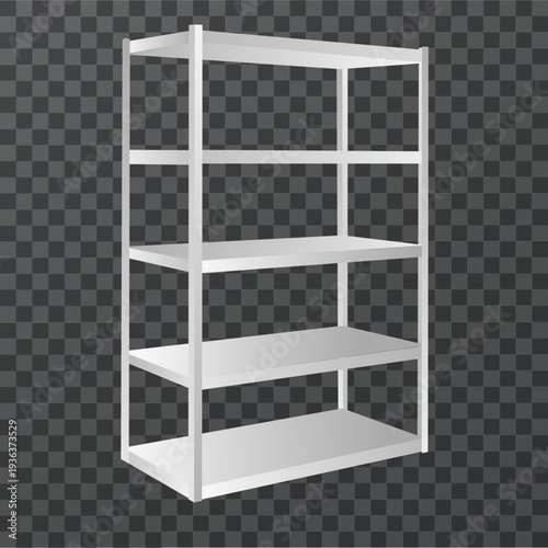 promotional display rack, without side cover, isolated vector illustration on white background
