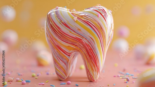 Colorful Candy Coated Tooth