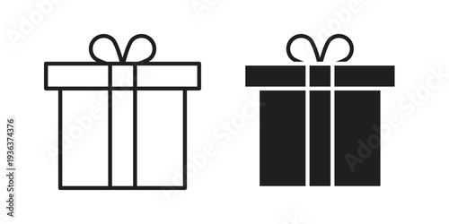 Gifts icon linear symbol. Vector Designs.