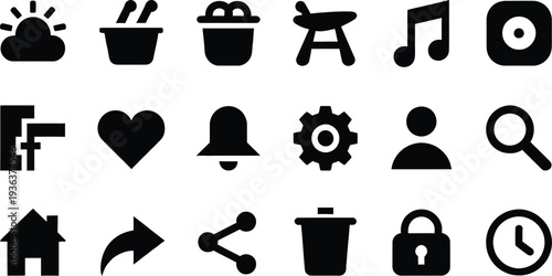 set of icons for web design