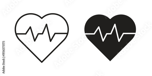 Heart Health icon linear symbol. Vector Designs.