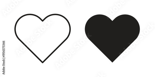 Heart icon linear symbol. Vector Designs.