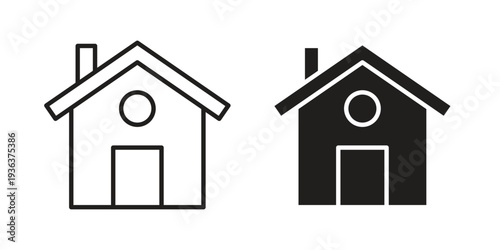 Home icon linear symbol. Vector Designs.