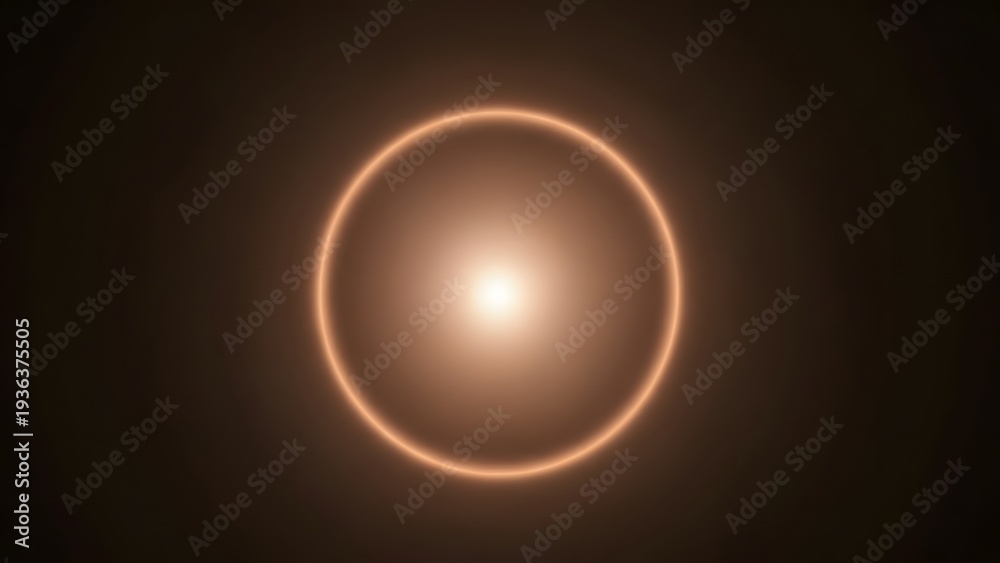 Obraz premium Solar eclipse with bright ring of light