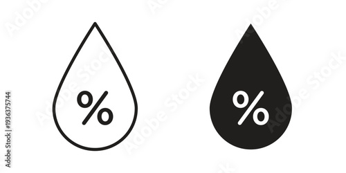 Humidity icon linear symbol. Vector Designs.