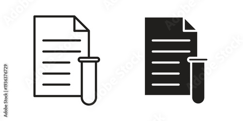 Lab report icon linear symbol. Vector Designs.