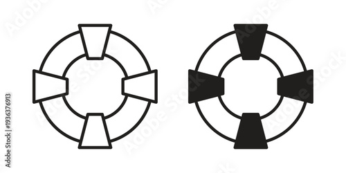 Life buoy icon linear symbol. Vector Designs.