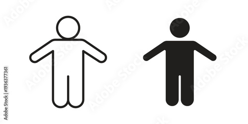 Man icon linear symbol. Vector Designs.