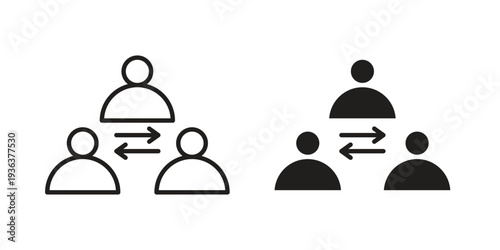 Mediator icon linear symbol. Vector Designs.