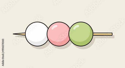 Hanami Dango - Japanese Sweet Skewered Dumplings