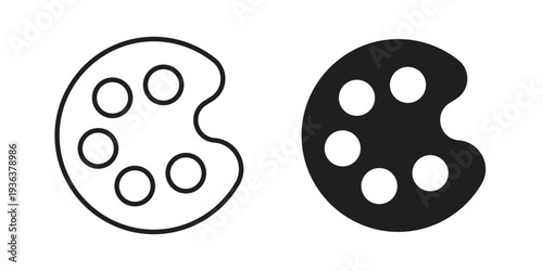 Palette icon linear symbol. Vector Designs.