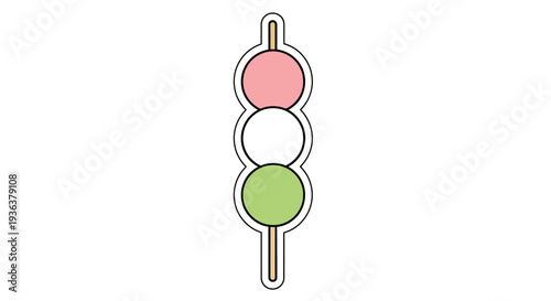 Japanese Dango Dessert on Stick