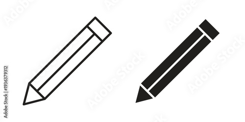 Pencil icon linear symbol. Vector Designs.
