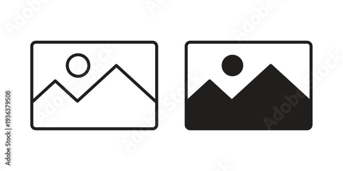 Picture icon linear symbol. Vector Designs.