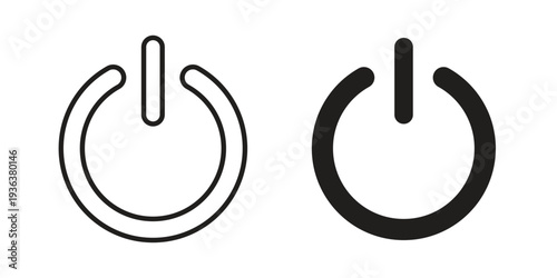Power icon linear symbol. Vector Designs.