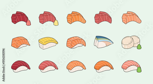 Assorted Sushi and Sashimi Selection