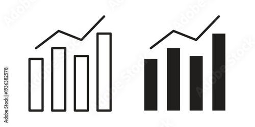 Stats icon linear symbol. Vector Designs.