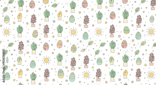 Cute Children and Toys Seamless Pattern on White Background