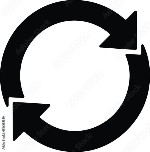 Circular arrows refresh repeat cycle update process restart symbol icon