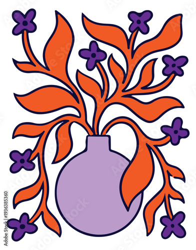 poster floral decoration modern style