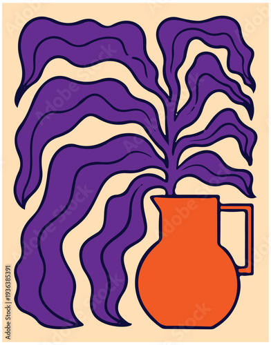 poster floral decoration modern style