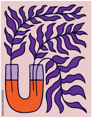 poster floral decoration modern style