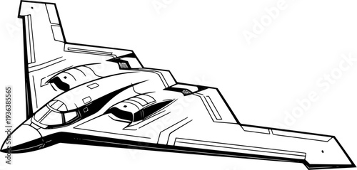 B2 Lancer Aircraft Design Vector