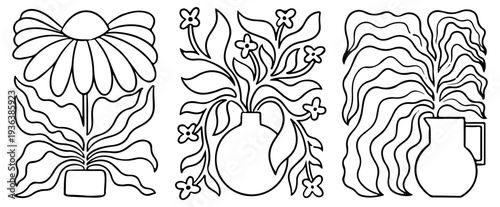 poster floral decoration modern style