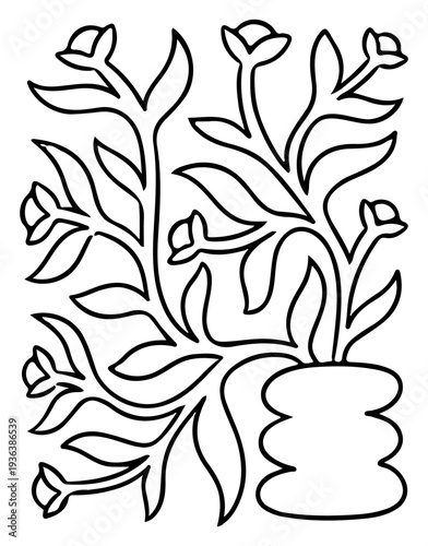 poster floral decoration modern style