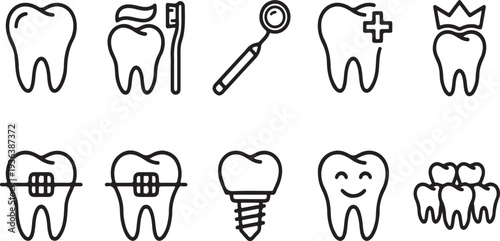 "Dental Care Essentials – Icon Set