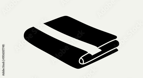 Folded Blanket or Towel Illustration.