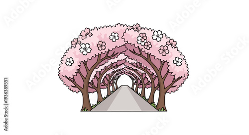 Cherry Blossom Tunnel Road